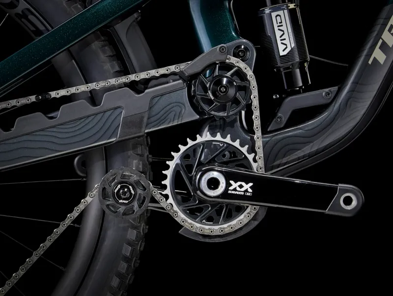 Trek Slash 9.9 XX AXS Gen 6 Full Suspension Mountain Bike 2024 in Daintree Green-3